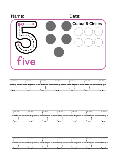 Numbers & Shapes Handwriting Workbook for Children (Ages 3–5) | Number Tracing, Shape Recognition & Early Writing | Ed the Ted™