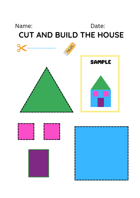 Fine motor shapes activity printable for preschool 