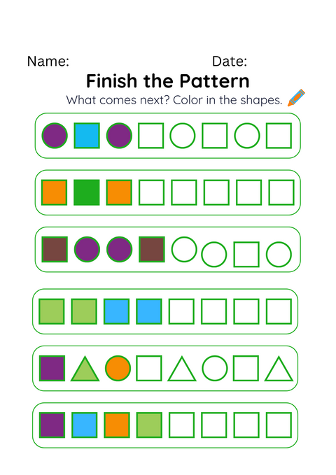 Shape matching worksheet – circle, star, square tracing for children