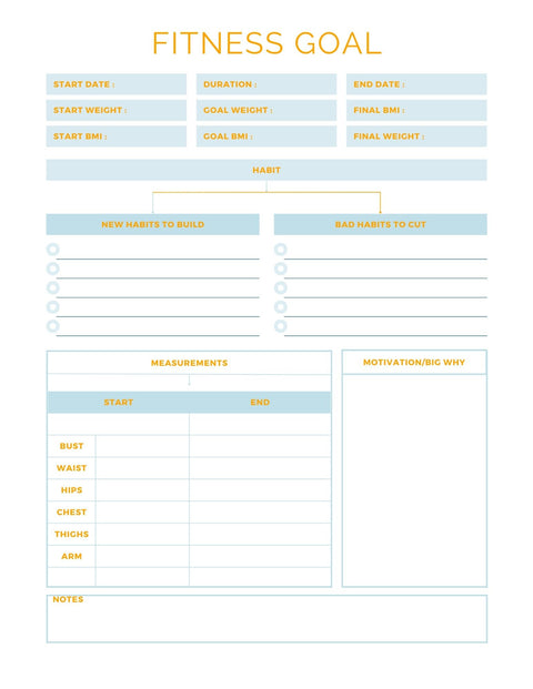 12 Week PDF Post Pregnancy Fitness Tracker
