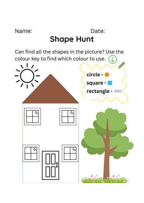 Shapes Workbook for Children (Ages 3–5) | Matching, Problem Solving, Cutting & Gluing | Ed the Ted™