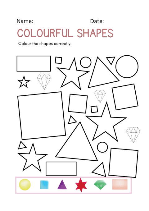 Numbers & Shapes Handwriting Workbook for Children (Ages 3–5) | Number Tracing, Shape Recognition & Early Writing | Ed the Ted™