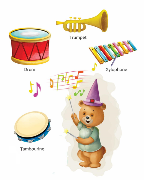 Printable Ed the Ted Musical Instruments Educational Poster (Instant Download) | A3, A4 & 8×10″