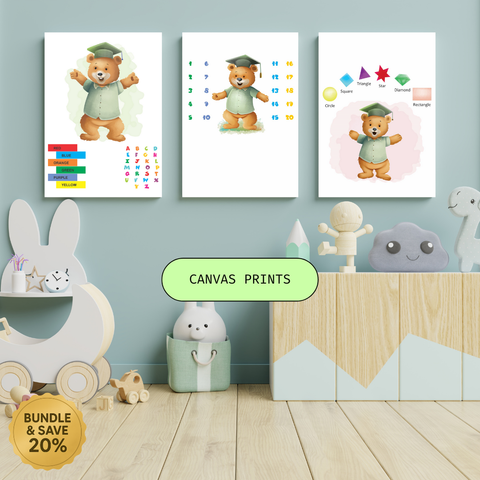 Printable Ed the Ted Shapes Educational Poster (Instant Download) | Circles, Squares, Triangles and more | A3, A4 & 8×10″