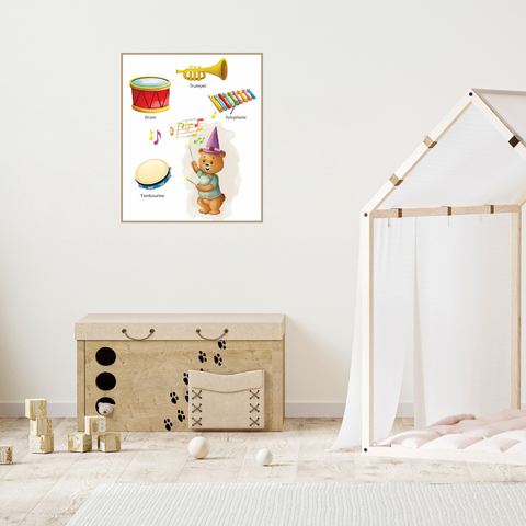 Ed the Ted musical instruments poster printable
