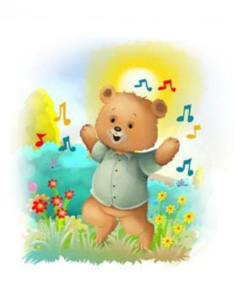 Printable Ed the Ted “Round and Round the Garden” Nursery Rhyme Poster (Instant Download) | A3, A4 & 8×10″