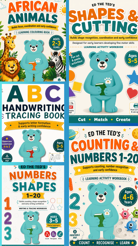 Hand-Over-Ready™ Workbook Bundle (Ages 2–6) | Build Independence Step by Step