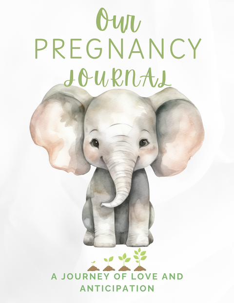 Premium 40-week pregnancy journal with guided prompts and affirmations