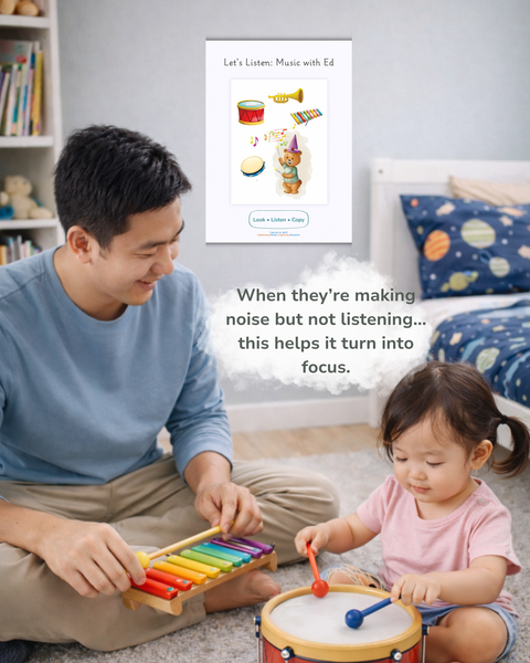 WHEN ENERGY NEEDS A RHYTHM | Music with Ed – Focus & Ready Poster for Rhythm & Sound (Ages 2–5) | Ed the Ted™