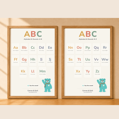 Landing Ready® Alphabet & Sounds Split Wall Charts | Ages 2–6 | Digital Download